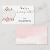 Herfst pompoen hoe groot is mama's buik informatiekaartje (Voorkant / Achterkant)