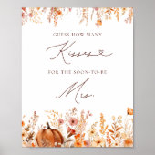 Herfst pompoen hoeveel kussen Vrijgezellenfeest sp Poster (Voorkant)