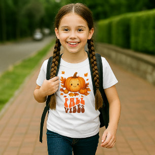 Herfst pompoen illustratie & Herfst Vibes script T-shirt