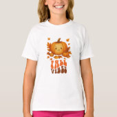 Herfst pompoen illustratie & Herfst Vibes script T-shirt (Voorkant)