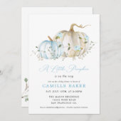 Herfst pompoen jongen Baby shower uitnodiging (Voorkant / Achterkant)