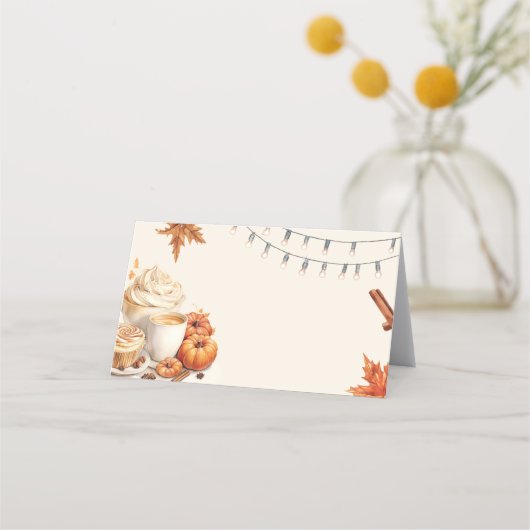 Herfst Pompoen Koffie Brouwen Tent Kaart (Voorkant)
