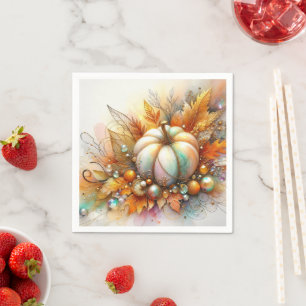 Herfst Pompoen Kralen Tafel Servet