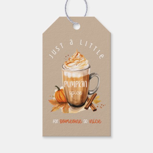 Herfst pompoen kruid iemand leuke Thanksgiving gun Cadeaulabel (Voorkant)