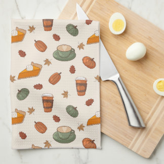 Herfst Pompoen Kruiden Thanksgiving Keukendoek Theedoek