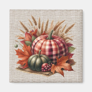 Herfst pompoen kunstwerk magneet