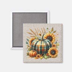 Herfst pompoen kunstwerk magneet