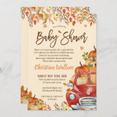 Herfst pompoen met babyschoeisel kaart (Voorkant / Achterkant)