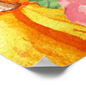 Herfst pompoen met gebufferd baby shower welkom poster (Hoek)