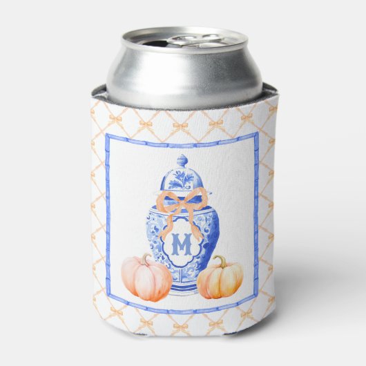 Herfst pompoen | Monogram gemberpot Blikjeskoeler (Blikje Voorkant)