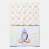 Herfst pompoen | Monogram gemberpot Theedoek (Verticaal)