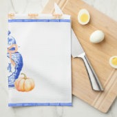 Herfst pompoen | Monogram gemberpot Theedoek (Quarter Fold)