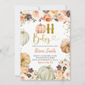 Herfst Pompoen Oh Baby Baby Shower Uitnodiging (Voorkant)