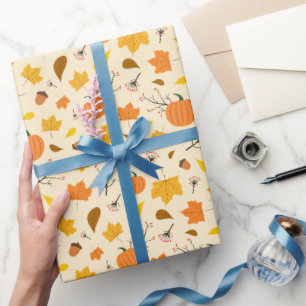 Herfst Pompoen Oogst Patroon Cadeaupapier