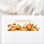 Herfst Pompoen Oogst Retour Adreslabels Etiket (Insitu)