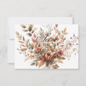 Herfst Pompoen Oogst Wedding Aankondiging (Achterkant)