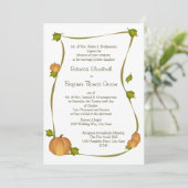 Herfst Pompoen Oogst Wedding Kaart (Staand voorkant)