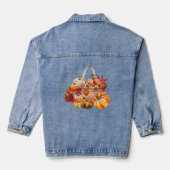 herfst pompoen oogstmand denim jacket (Achterkant)