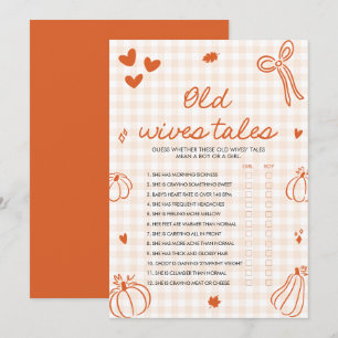 Herfst Pompoen Oude Vrouwen Verhalen Baby Shower S Kaart