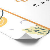 Herfst Pompoen Patch Baby shower Welkom Poster (Hoek)