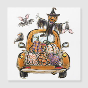 Herfst Pompoen Patch Truck met vleermuis vogelvers