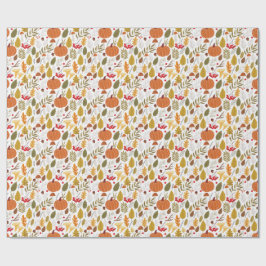 Herfst Pompoen Patroon Cadeaupapier
