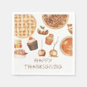 Herfst Pompoen Pie Thanksgiving Diner servetten (Voorkant)