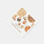 Herfst Pompoen Pie Thanksgiving Diner servetten (Hoek)