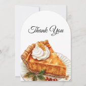 Herfst pompoen Pie Thanksgiving Party Kaart (Achterkant)