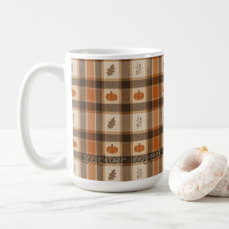 Herfst Pompoen Plaid Koffiemok
