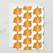 Herfst pompoen plukken verjaardagsfeestje kaart (Achterkant)