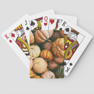 Herfst pompoen pokerkaarten