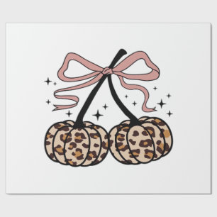 Herfst Pompoen, Pompoen Kersen, Luipaard Pompoen,  Cadeaupapier
