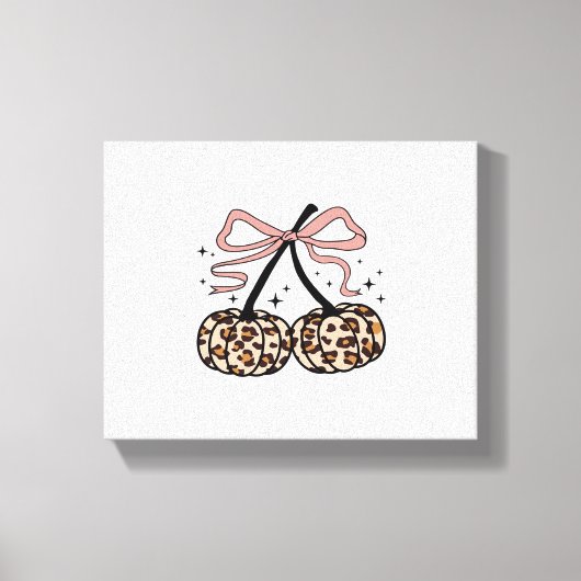 Herfst pompoen, pompoen kersen, luipaard pompoen,  canvas afdruk (Voorkant)