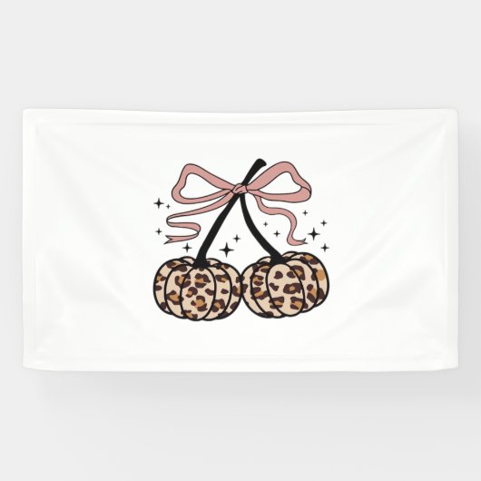 Herfst pompoen, pompoen kersen, luipaard pompoen,  spandoek (Horizontaal)