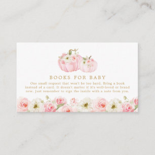 Herfst Pompoen Roze Boeken voor Baby Informatiekaartje