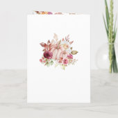 Herfst pompoen roze bordeaux bruiloft programma (Achterkant)