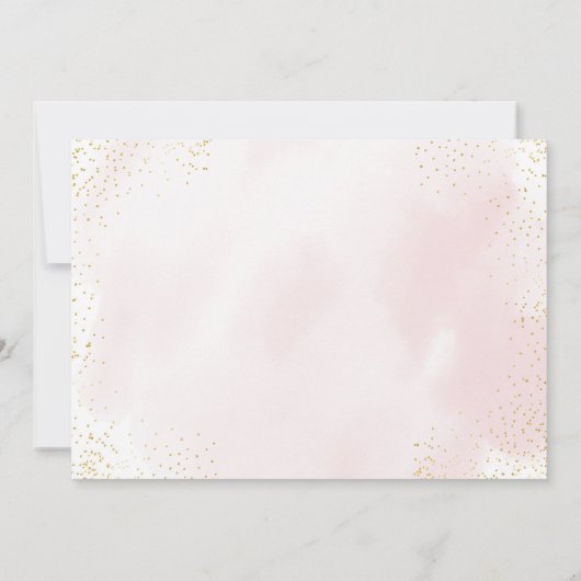 Herfst pompoen roze gouden Confetti eerste verjaar Kaart (Achterkant)