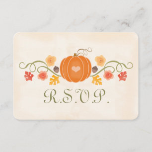 Herfst Pompoen RSVP Wedding Response Kaart