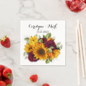 Herfst pompoen rustieke bruiloft servetten (Insitu)