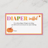 Herfst Pompoen Schattigee Luier Raffle Informatiekaartje (Voorkant)