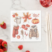 Herfst pompoen servetten voor de herfst Baby showe (Insitu)