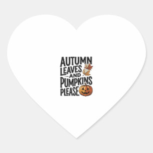 Herfst Pompoen Shirt Met Bladeren En Halloween Sfe Hart Sticker