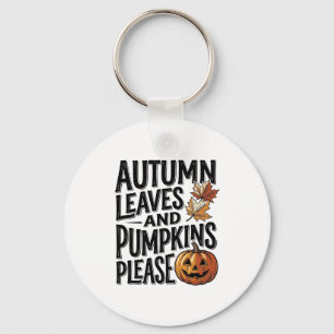 Herfst Pompoen Shirt Met Bladeren En Halloween Sfe Sleutelhanger