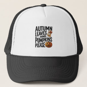 Herfst Pompoen Shirt Met Bladeren En Halloween Sfe Trucker Pet