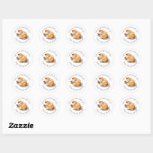 Herfst Pompoen Spice and Slice Ronde Sticker (Vel)