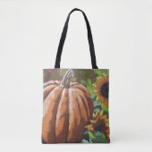 Herfst, pompoen stevige canvas canvas tas. draagtas (Voorkant)