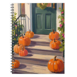 Herfst Pompoen Stoep | Schilderij van Herfst Dankd Notitieboek