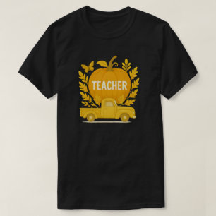 Herfst Pompoen Truck voor Leraren T-Shirt