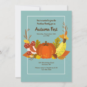 Herfst Pompoen Uitnodiging